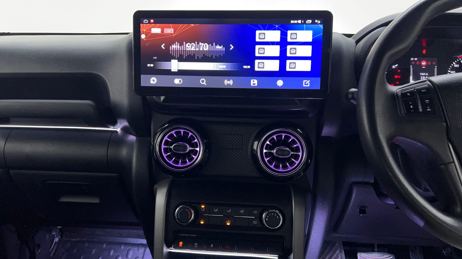Used 2021 mahindra Thar LX Hard Top Petrol AT 4WD Petrol Automatic interior MUSIC SYSTEM & AC CONTROL VIEW