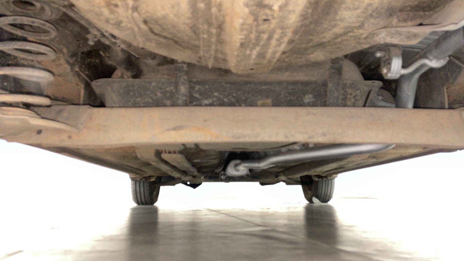 Used 2014 Hyundai Grand i10 Magna 1.2 Kappa VTVT Petrol Manual extra REAR UNDERBODY VIEW (TAKEN FROM REAR)
