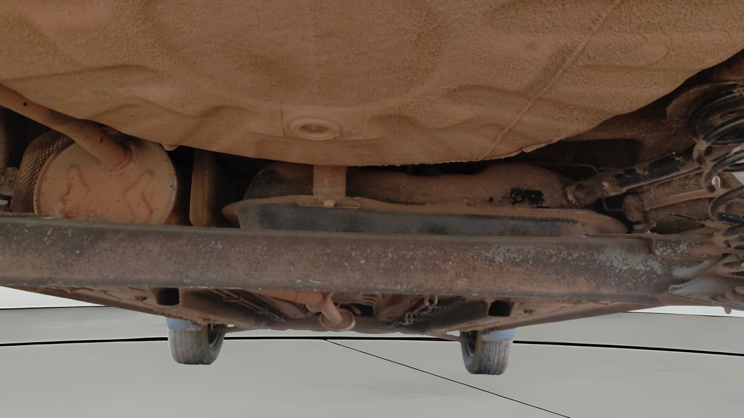 Used 2022 Renault Kwid RXT 1.0 AMT Petrol Automatic extra REAR UNDERBODY VIEW (TAKEN FROM REAR)