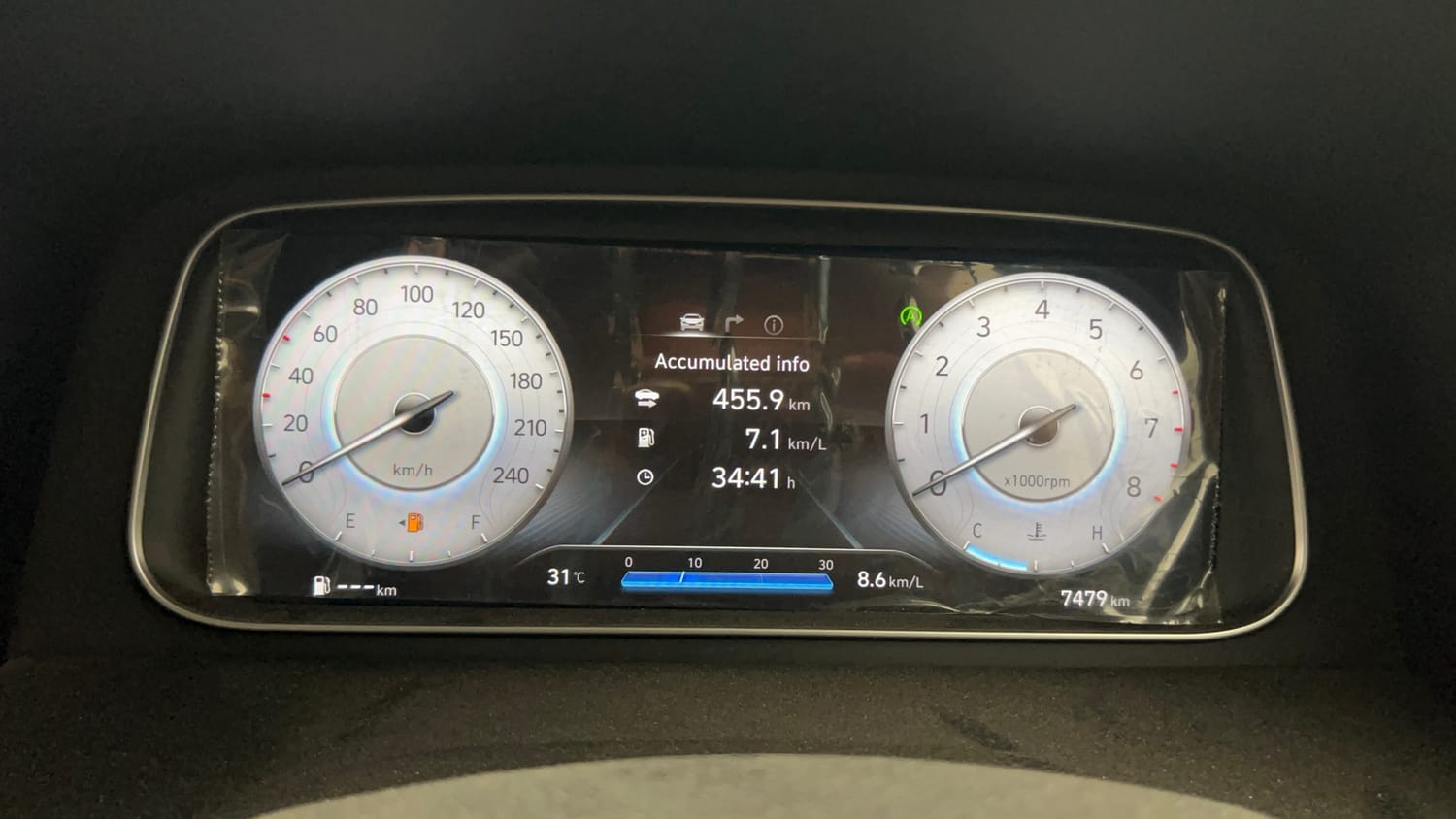 Used 2023 Hyundai Alcazar Platinum 7 STR 1.5 Turbo Petrol Petrol Manual interior CLUSTERMETER VIEW