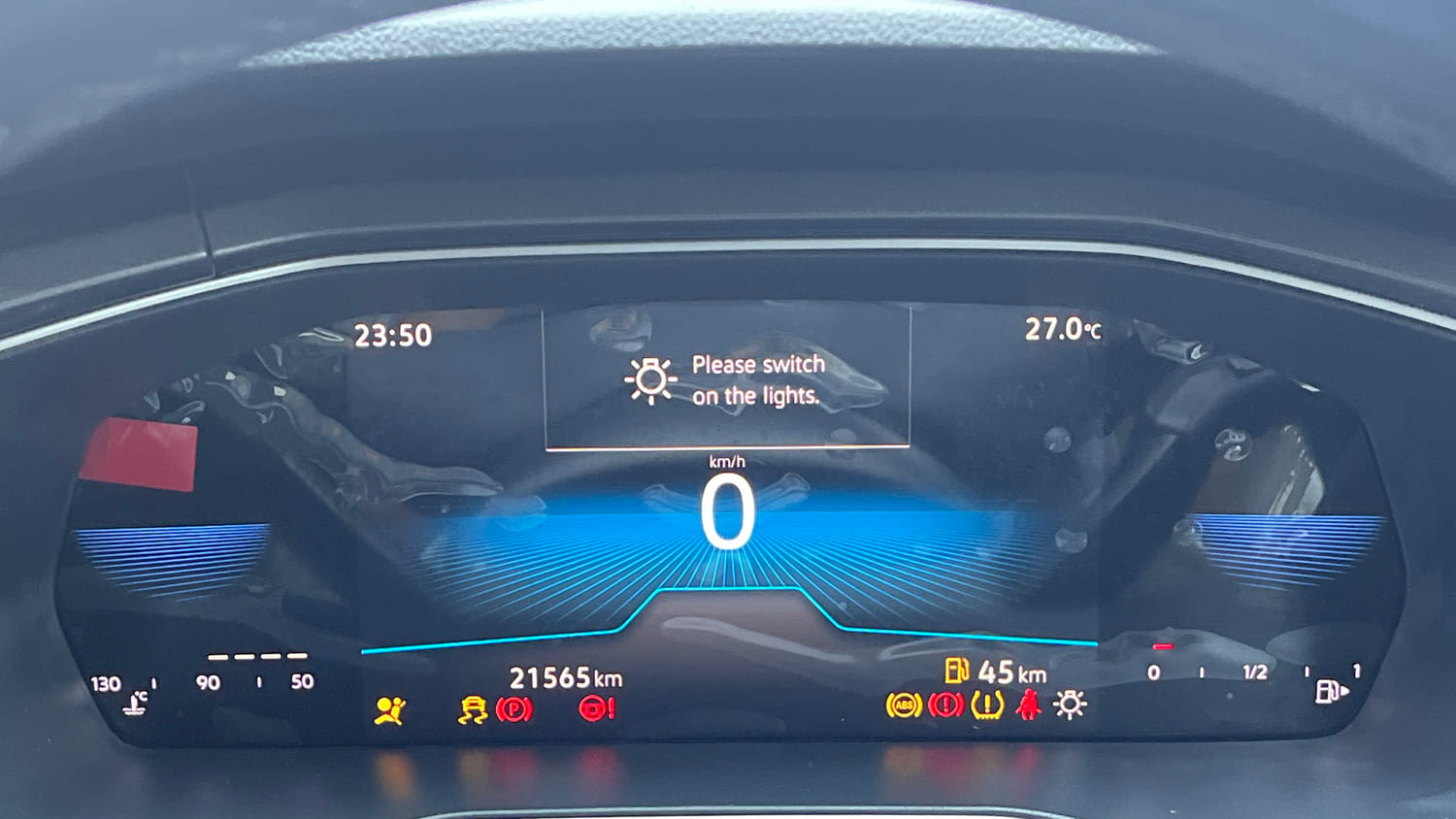 Used 2023 Volkswagen Taigun Topline 1.0 TSI MT Petrol Manual interior CLUSTERMETER VIEW