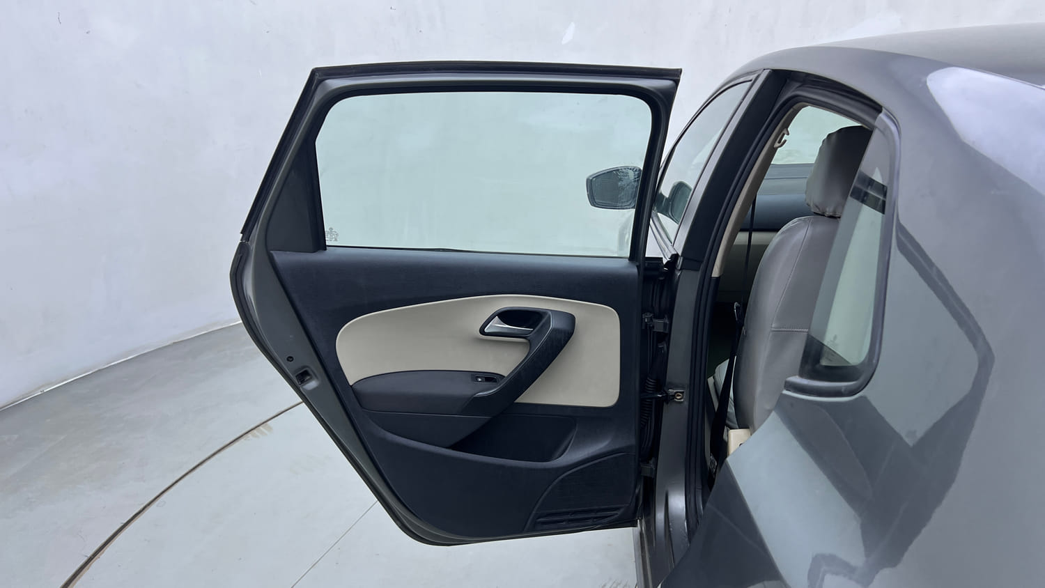 Used 2013 Volkswagen Polo Highline1.2L (P) Petrol Manual interior LEFT REAR DOOR OPEN VIEW