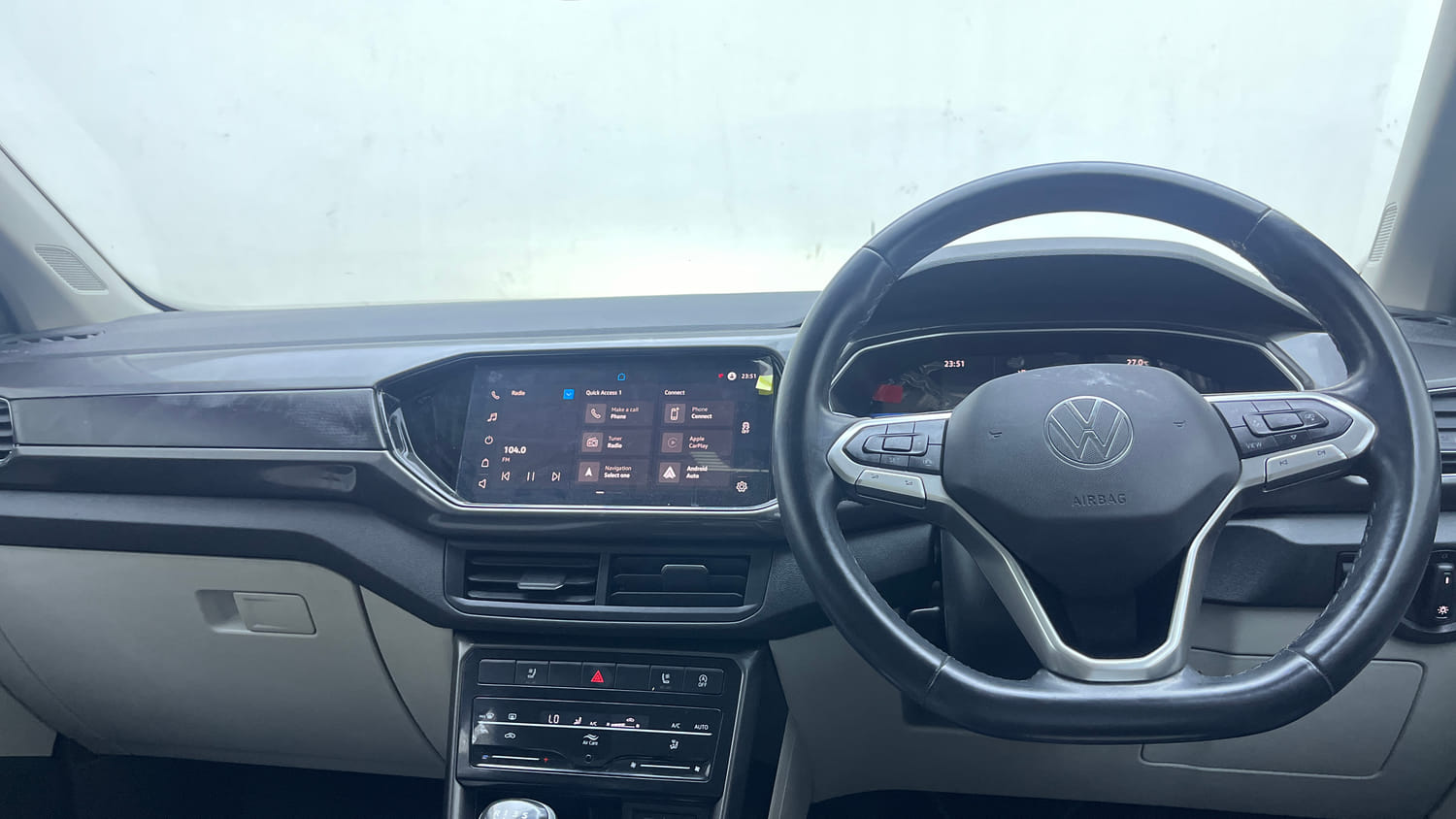 Used 2023 Volkswagen Taigun Topline 1.0 TSI MT Petrol Manual interior DASHBOARD VIEW
