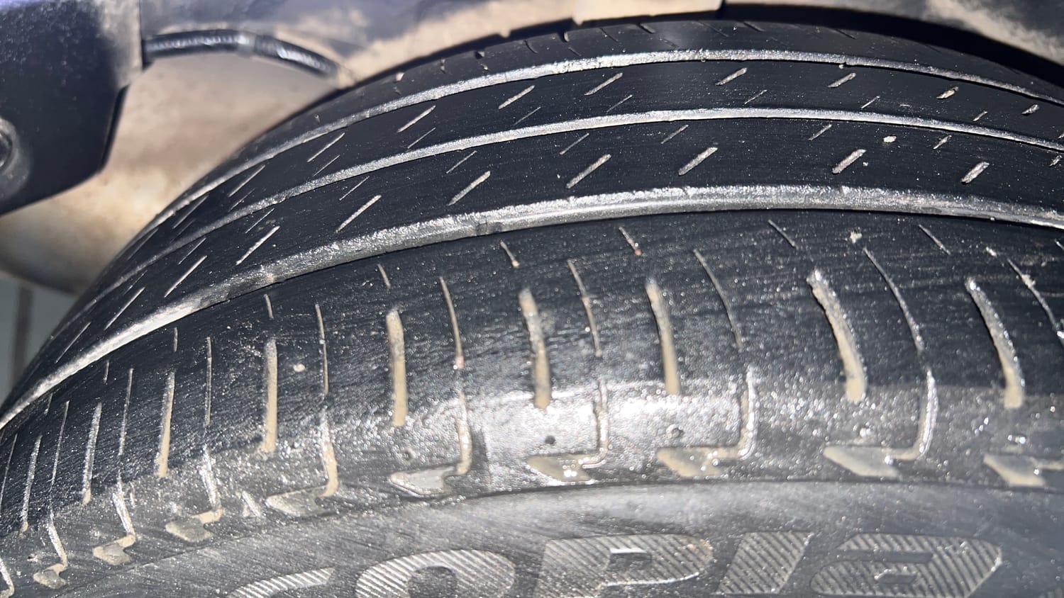 Used 2023 Honda City ZX Petrol MT Petrol Manual tyres RIGHT REAR TYRE TREAD VIEW