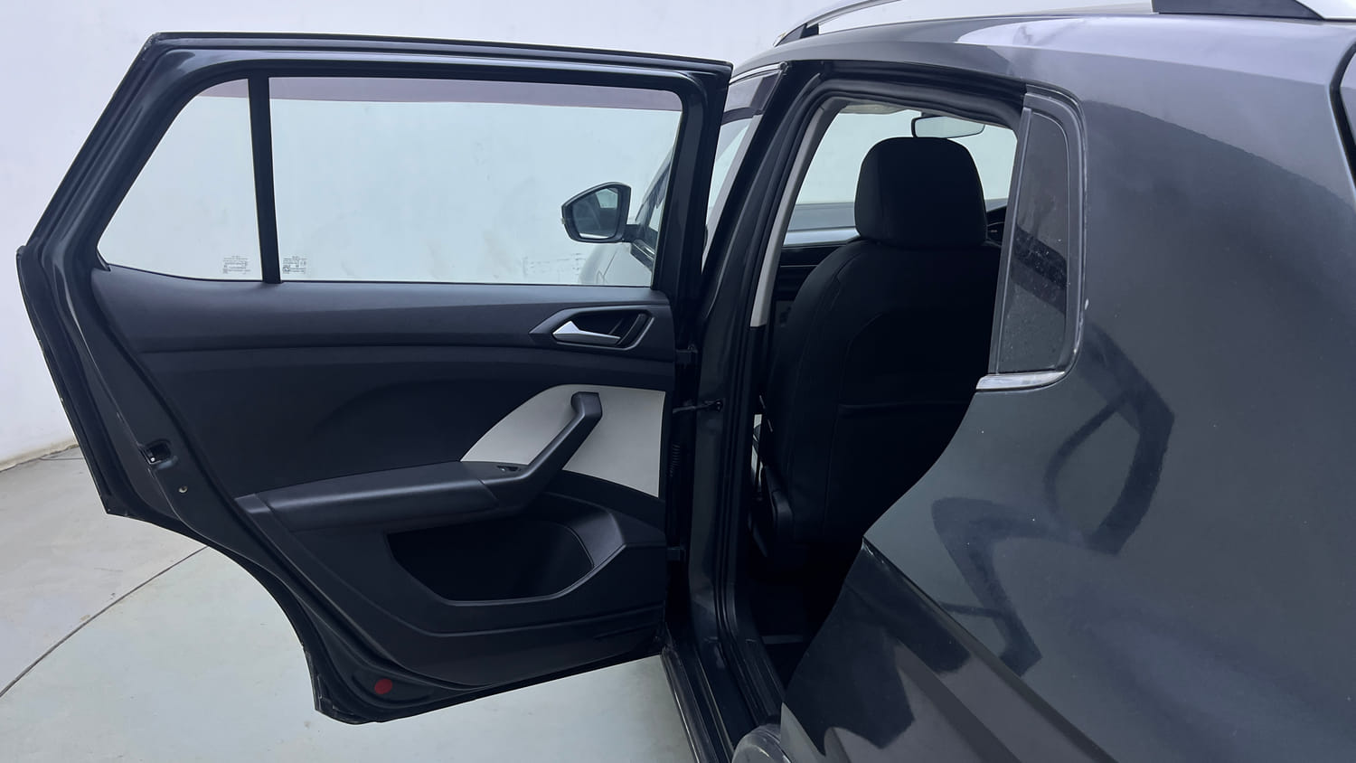 Used 2023 Volkswagen Taigun Topline 1.0 TSI MT Petrol Manual interior LEFT REAR DOOR OPEN VIEW