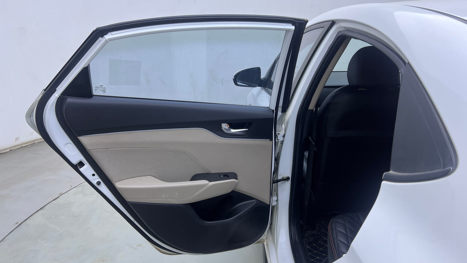 Used 2021 Hyundai Verna SX 1.5 VTVT IVT Petrol Automatic interior LEFT REAR DOOR OPEN VIEW