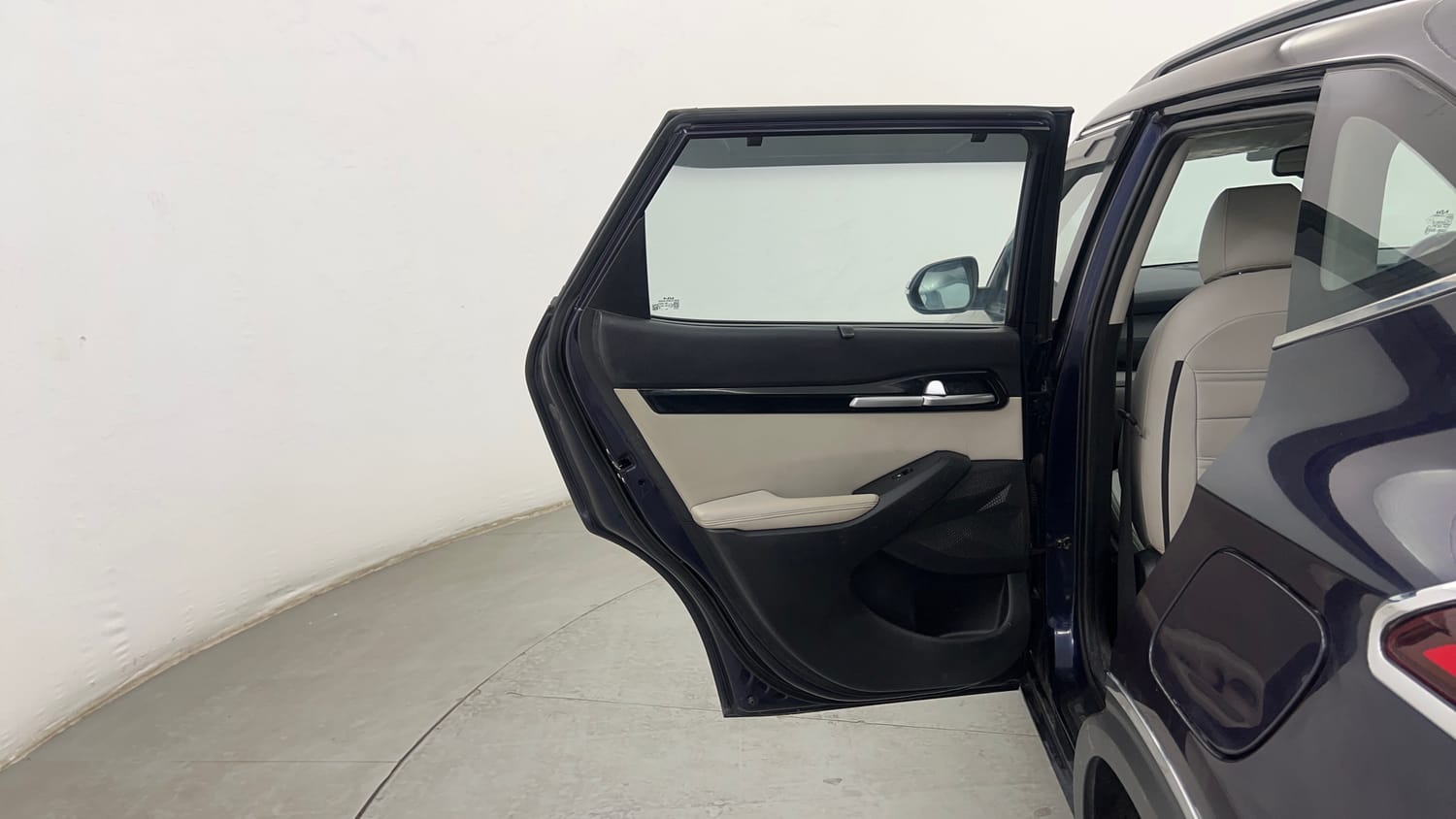 Used 2023 Kia Seltos HTX 1.5 Petrol Manual interior LEFT REAR DOOR OPEN VIEW