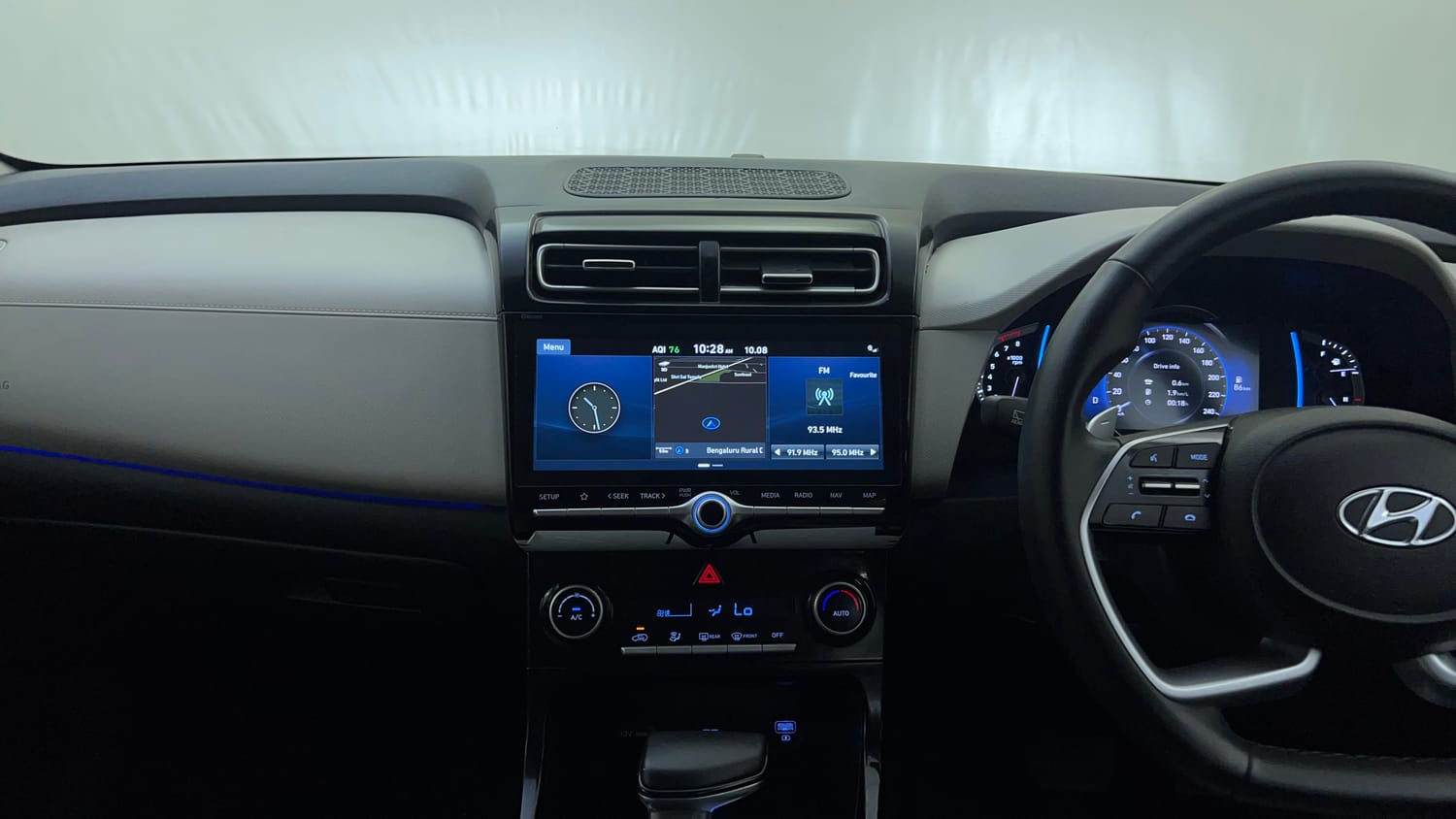 Used 2022 Hyundai Creta SX (O) 1.5 Petrol IVT Petrol Automatic interior MUSIC SYSTEM & AC CONTROL VIEW
