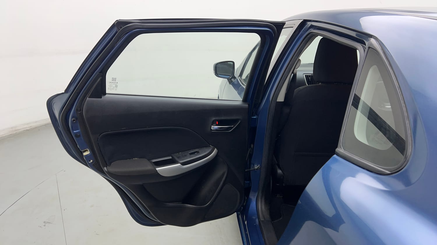 Used 2017 Maruti Suzuki Baleno Delta 1.2 Petrol Manual interior LEFT REAR DOOR OPEN VIEW