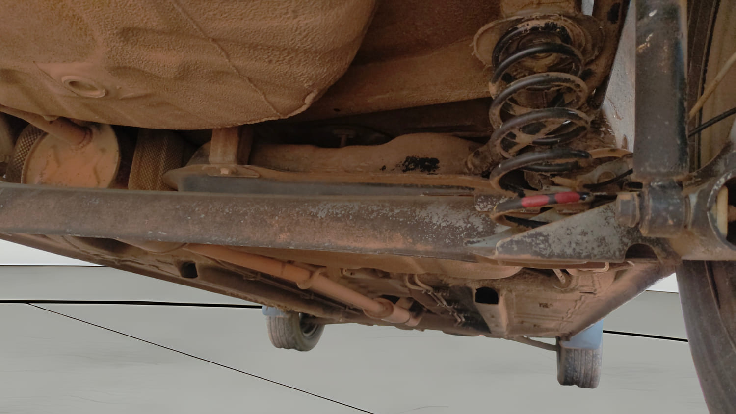 Used 2022 Renault Kwid RXT 1.0 AMT Petrol Automatic extra REAR RIGHT UNDERBODY VIEW