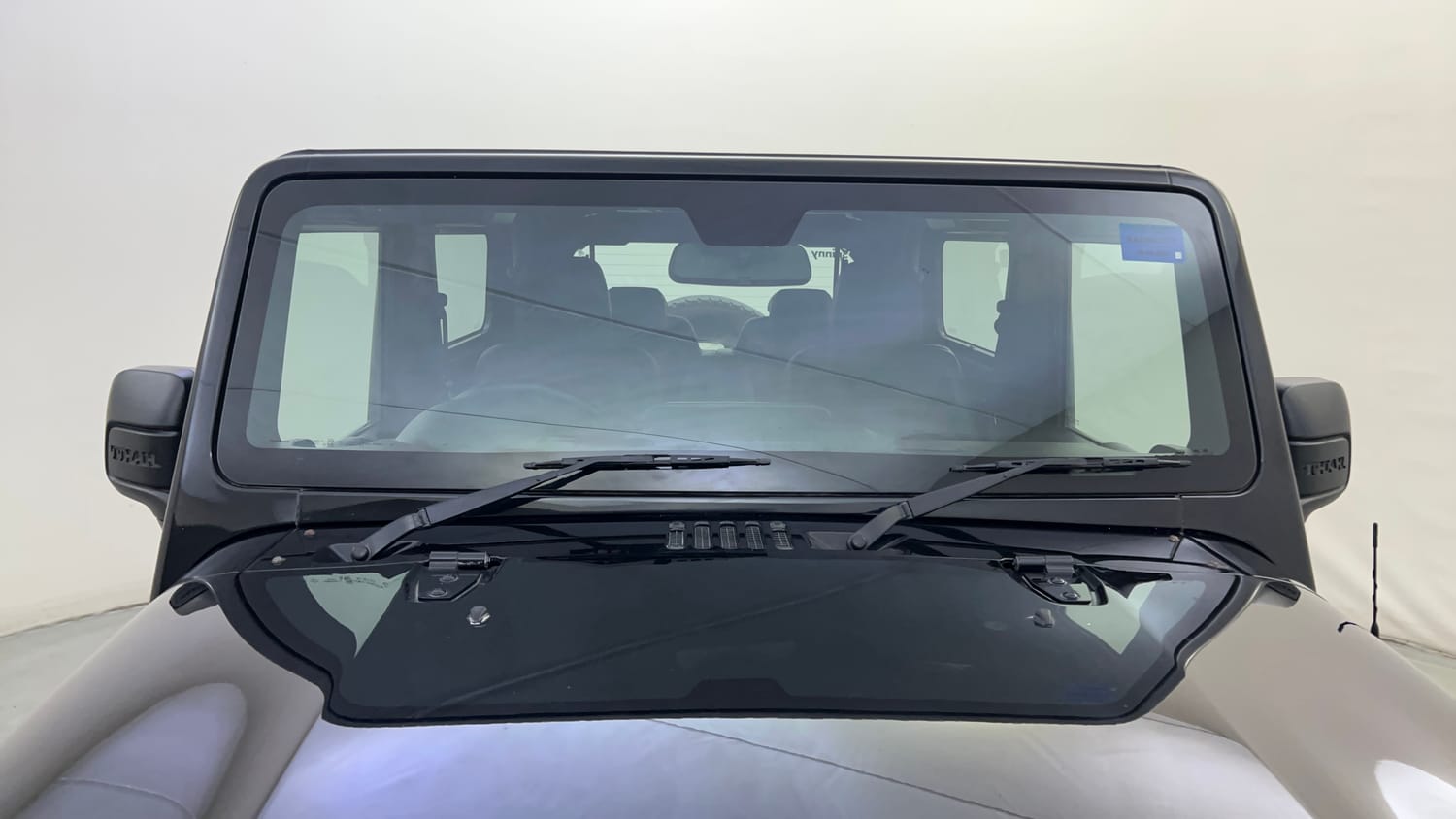 Used 2021 mahindra Thar LX Hard Top Petrol AT 4WD Petrol Automatic exterior FRONT WINDSHIELD VIEW