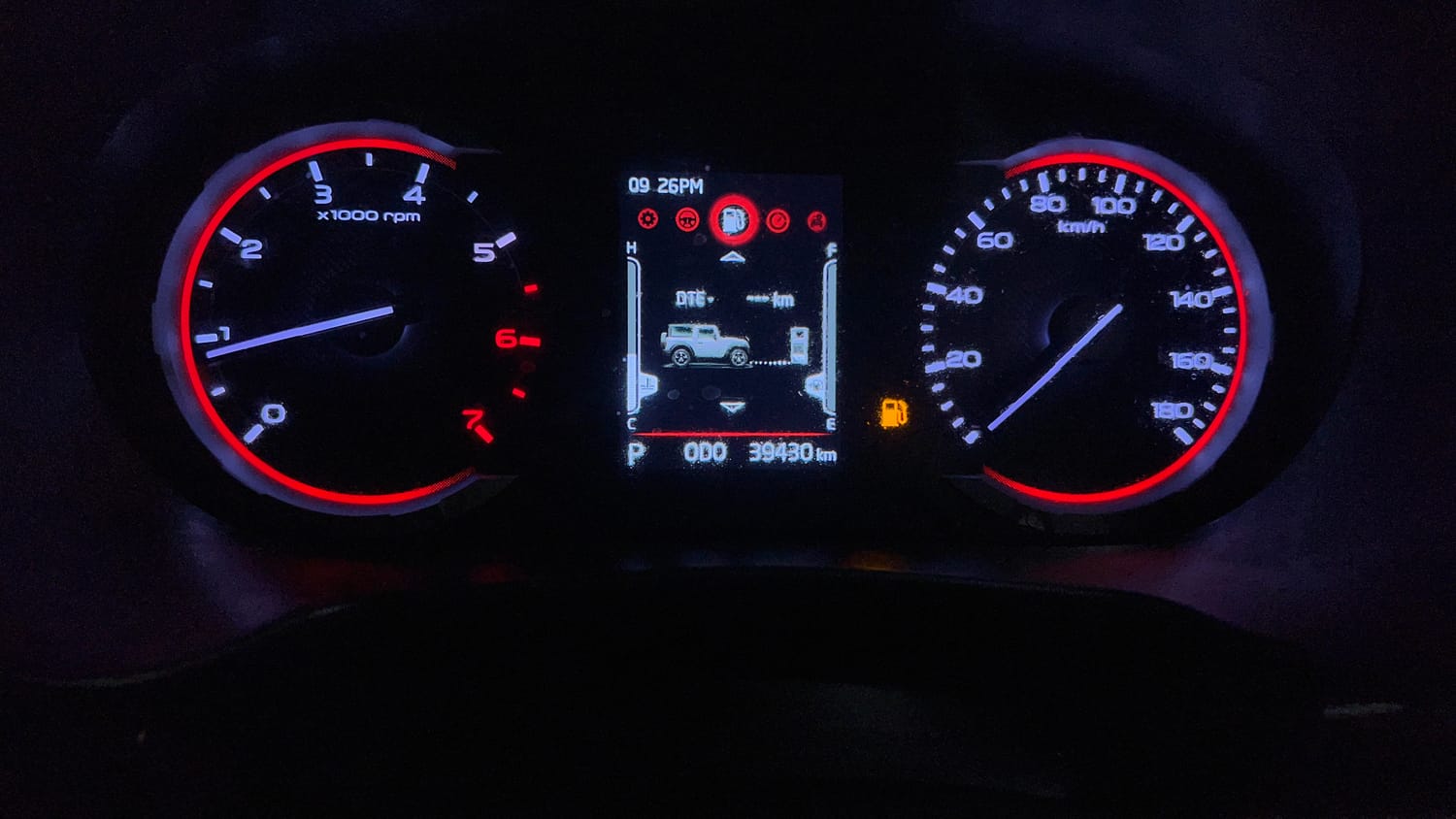Used 2021 mahindra Thar LX Hard Top Petrol AT 4WD Petrol Automatic interior CLUSTERMETER VIEW