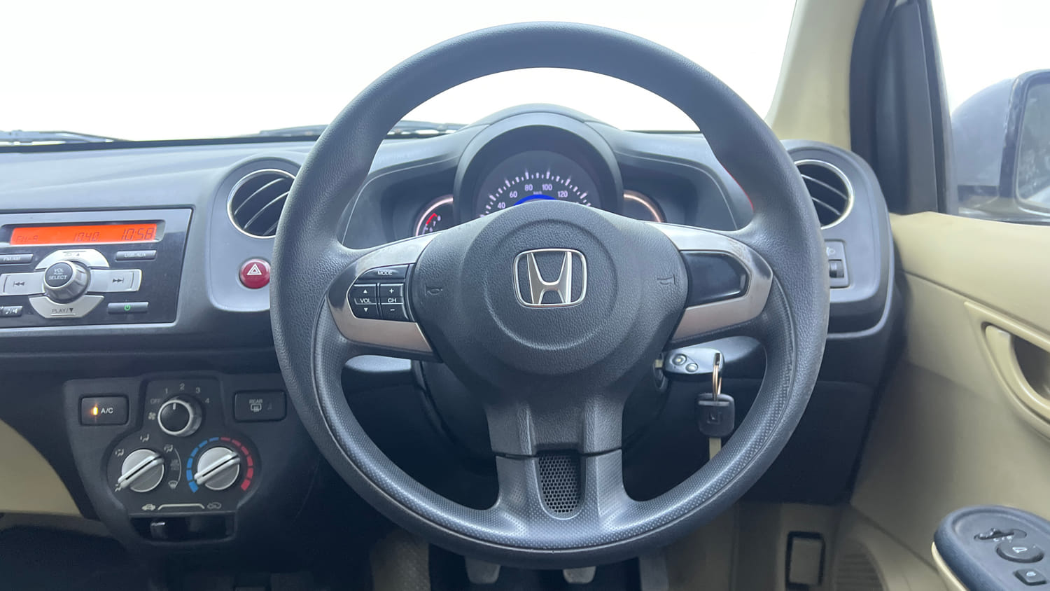 Used 2015 Honda Brio S MT Petrol Manual interior STEERING VIEW