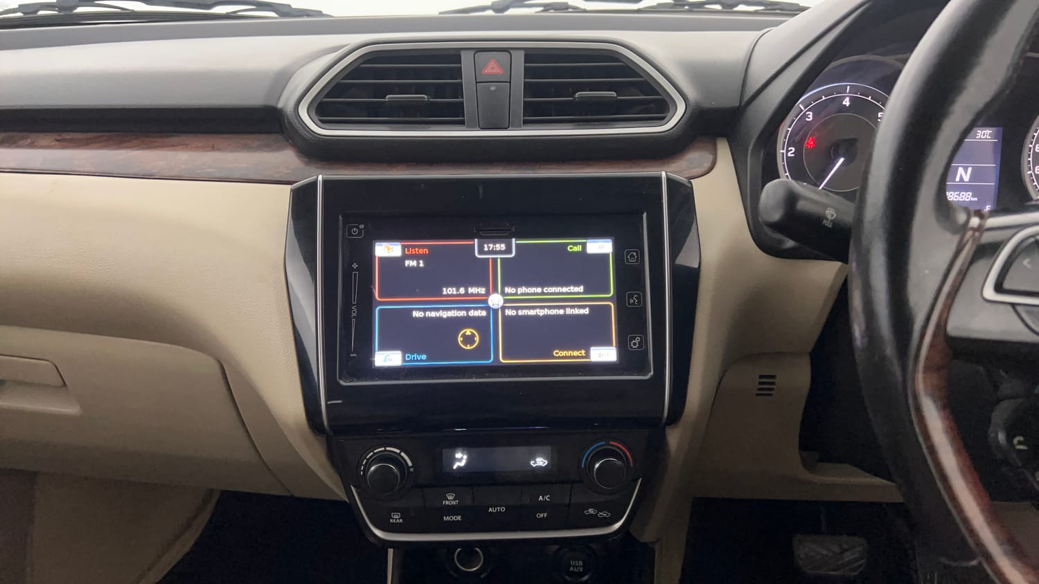 Used 2018 Maruti Suzuki Dzire ZDi Plus AMT Diesel Automatic interior MUSIC SYSTEM & AC CONTROL VIEW