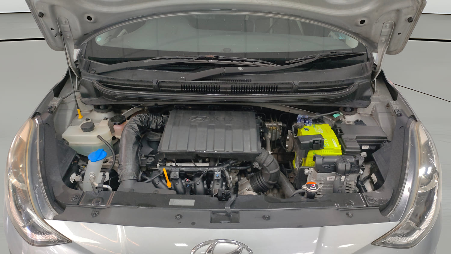 Used 2021 Hyundai Grand i10 Nios Sportz AMT 1.2 Kappa VTVT Petrol Automatic engine ENGINE & BONNET OPEN FRONT VIEW