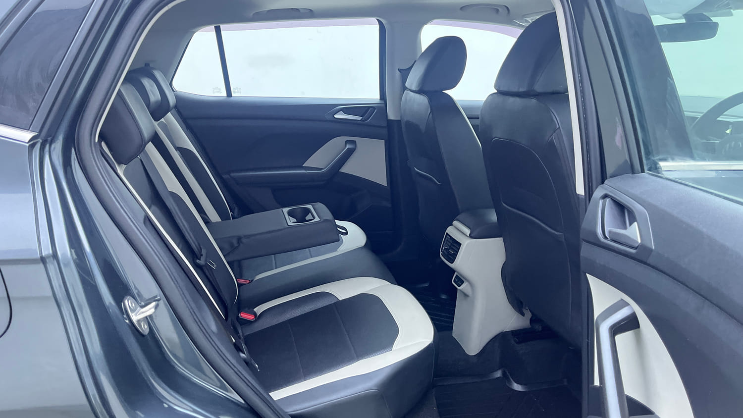 Used 2023 Volkswagen Taigun Topline 1.0 TSI MT Petrol Manual interior RIGHT SIDE REAR DOOR CABIN VIEW