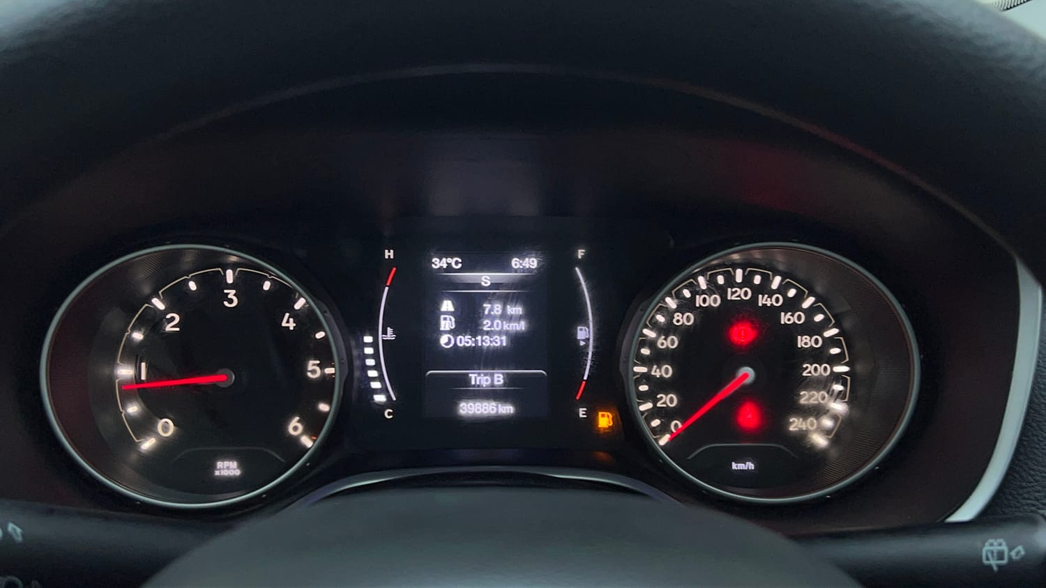 Used 2018 Jeep Compass Longitude (O) 2.0 Diesel Diesel Manual interior CLUSTERMETER VIEW