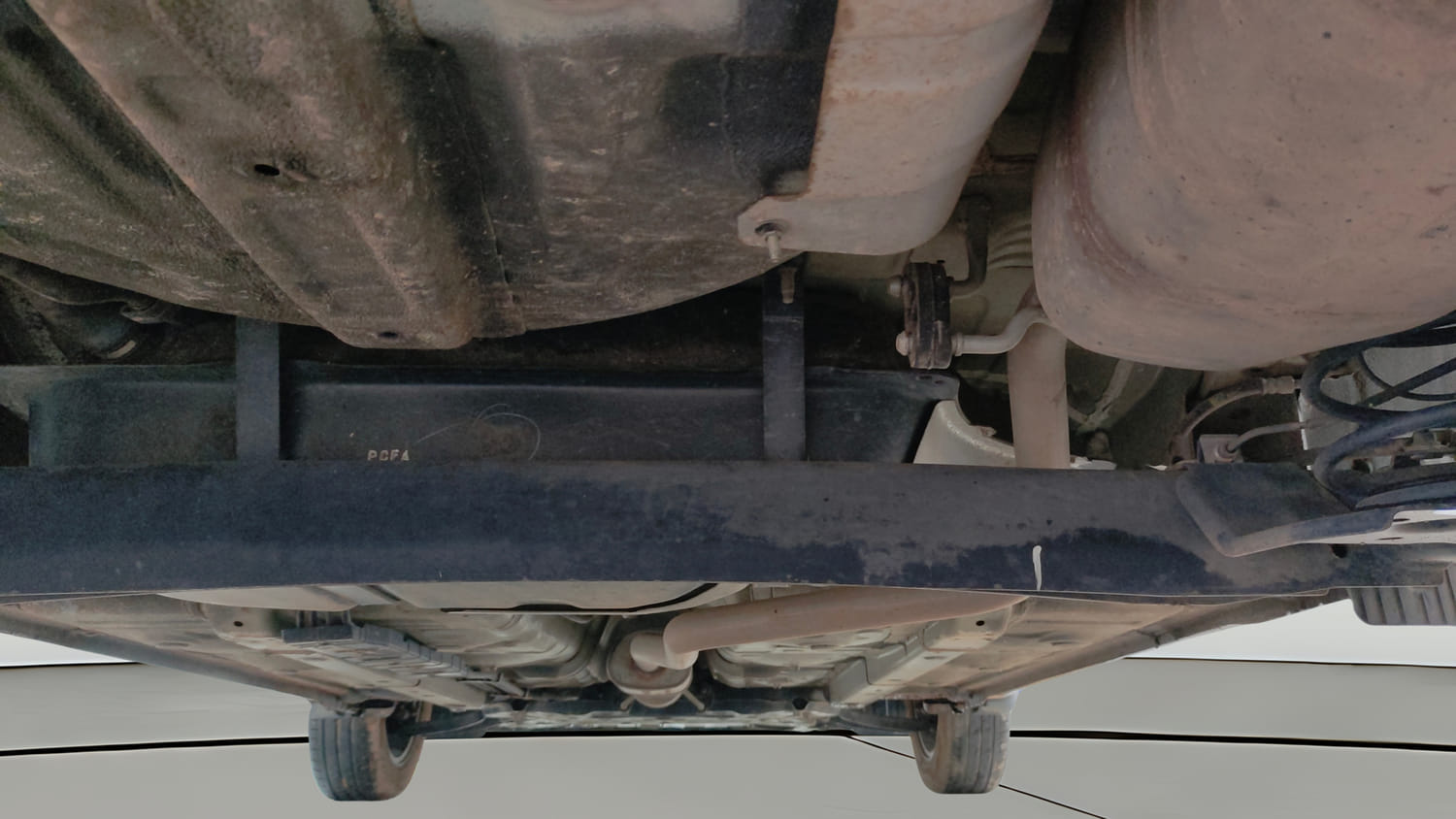 Used 2021 Hyundai Grand i10 Nios Sportz AMT 1.2 Kappa VTVT Petrol Automatic extra REAR UNDERBODY VIEW (TAKEN FROM REAR)