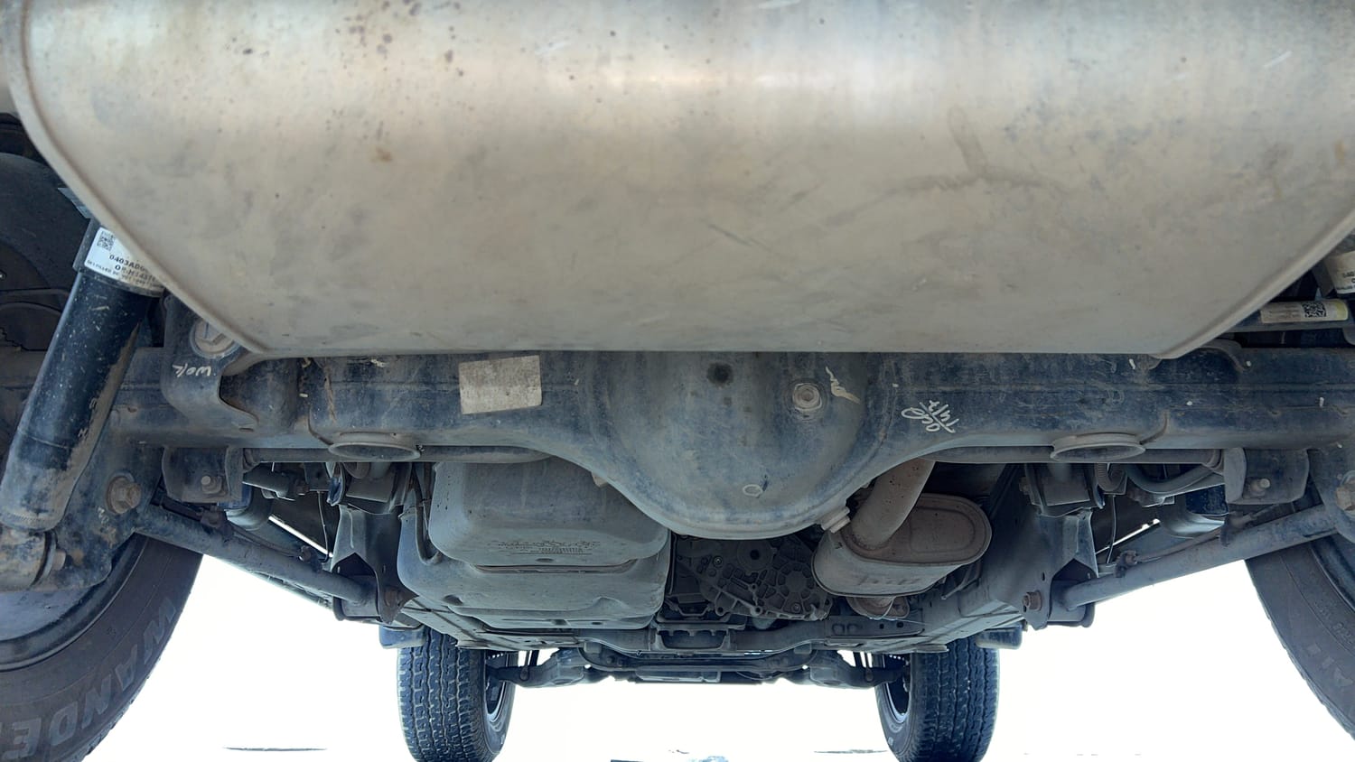 Used 2021 mahindra Thar LX Hard Top Petrol AT 4WD Petrol Automatic extra REAR UNDERBODY VIEW (TAKEN FROM REAR)