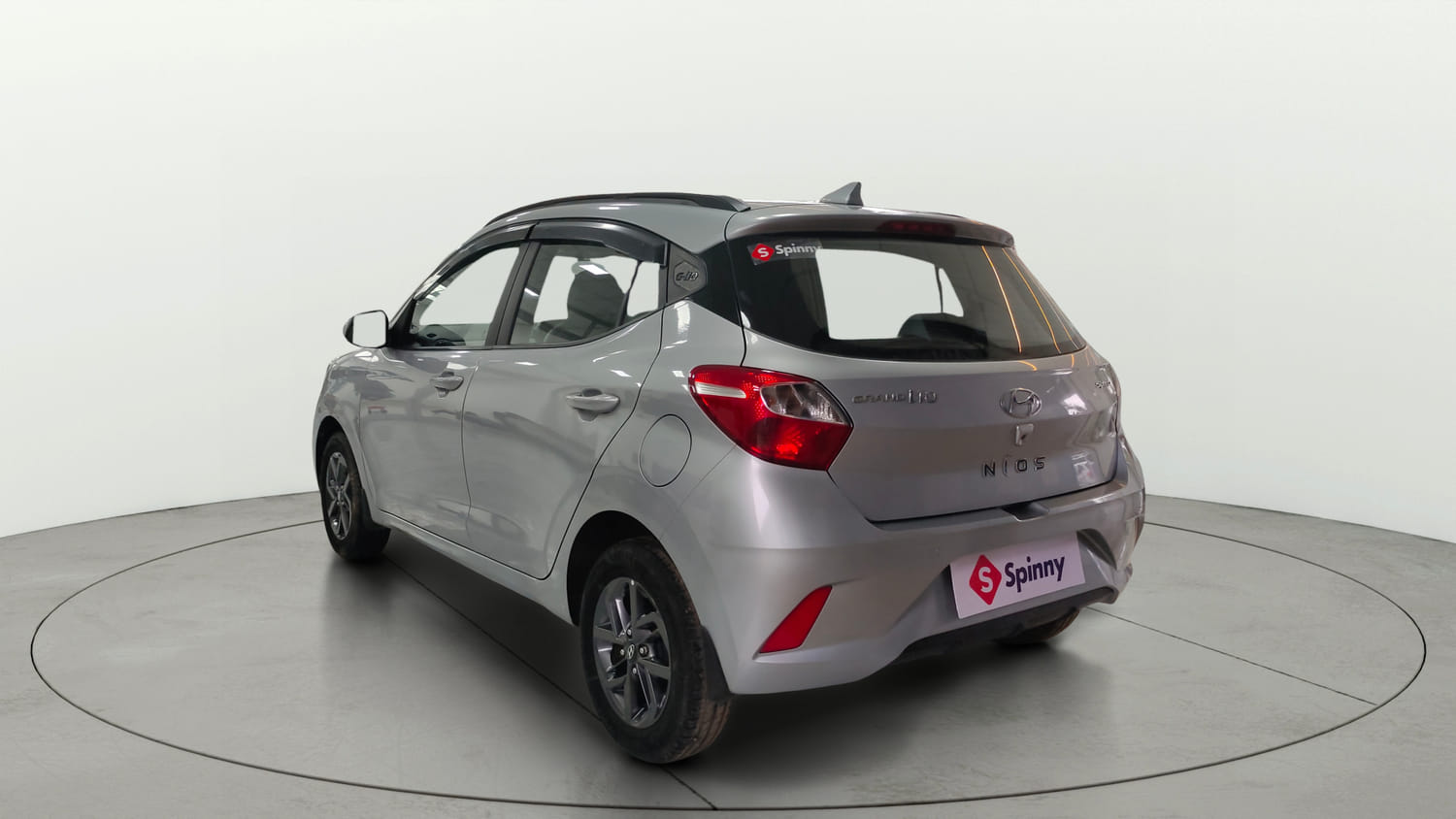 Used 2021 Hyundai Grand i10 Nios Sportz AMT 1.2 Kappa VTVT Petrol Automatic exterior LEFT REAR CORNER VIEW