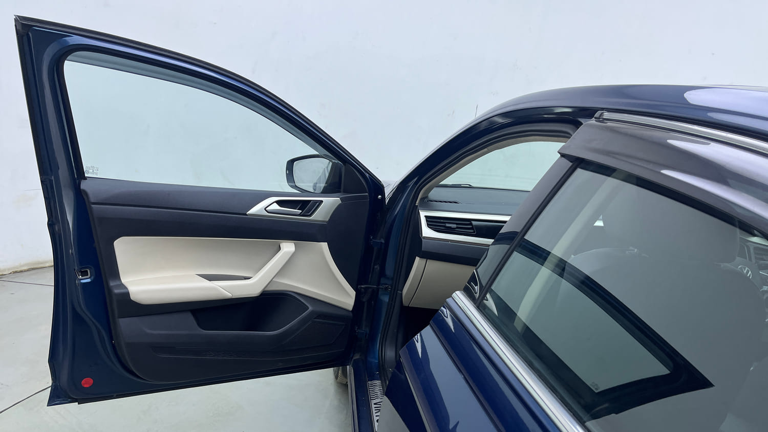 Used 2023 Volkswagen Virtus Topline 1.0 TSI AT Petrol Automatic interior LEFT FRONT DOOR OPEN VIEW