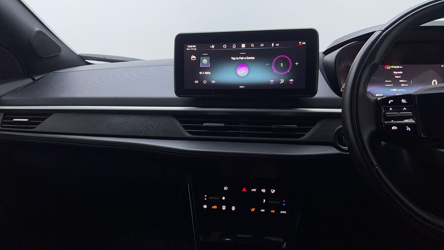 Used 2024 tata Nexon Fearless S 1.2 Revotron Petrol 7DCA Dual Tone Petrol Automatic interior MUSIC SYSTEM & AC CONTROL VIEW