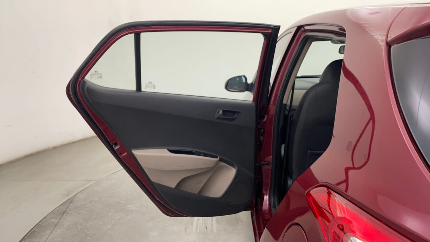 Used 2014 Hyundai Grand i10 Magna 1.2 Kappa VTVT Petrol Manual interior LEFT REAR DOOR OPEN VIEW