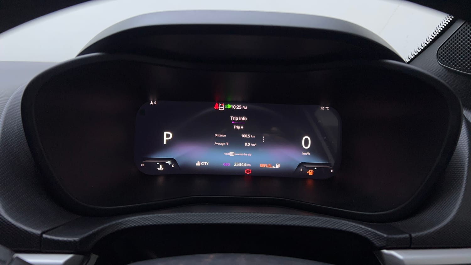 Used 2024 tata Nexon Fearless S 1.2 Revotron Petrol 7DCA Dual Tone Petrol Automatic interior CLUSTERMETER VIEW