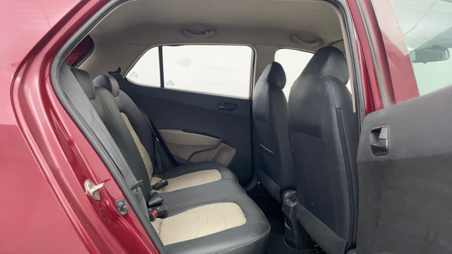 Used 2014 Hyundai Grand i10 Magna 1.2 Kappa VTVT Petrol Manual interior RIGHT SIDE REAR DOOR CABIN VIEW