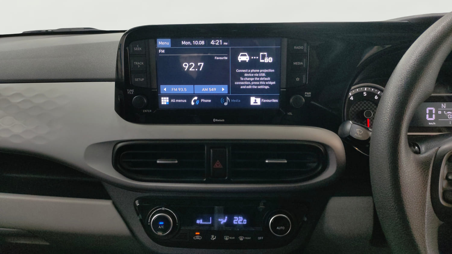 Used 2021 Hyundai Grand i10 Nios Sportz AMT 1.2 Kappa VTVT Petrol Automatic interior MUSIC SYSTEM & AC CONTROL VIEW