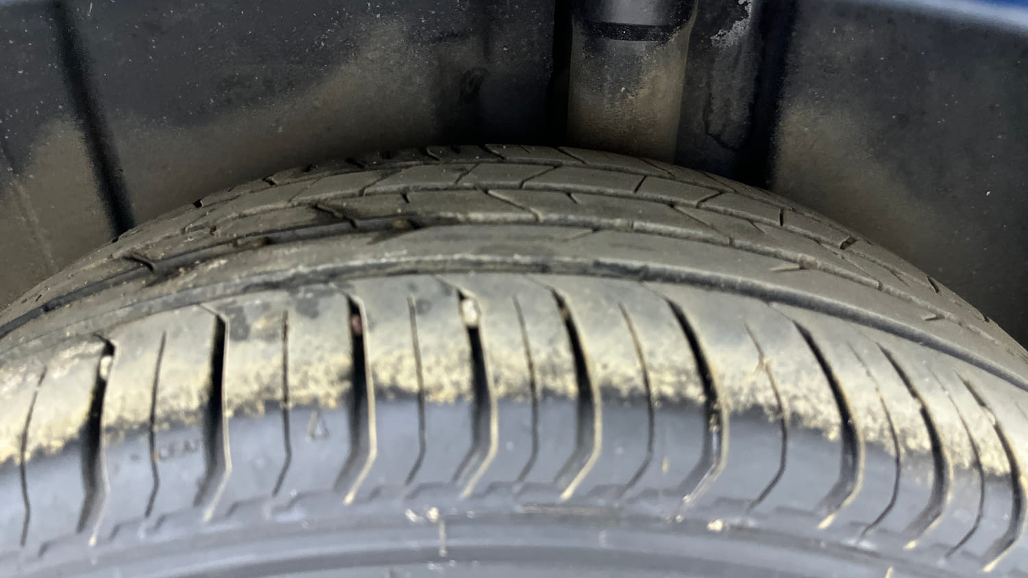 Used 2023 Volkswagen Virtus Topline 1.0 TSI AT Petrol Automatic tyres LEFT REAR TYRE TREAD VIEW