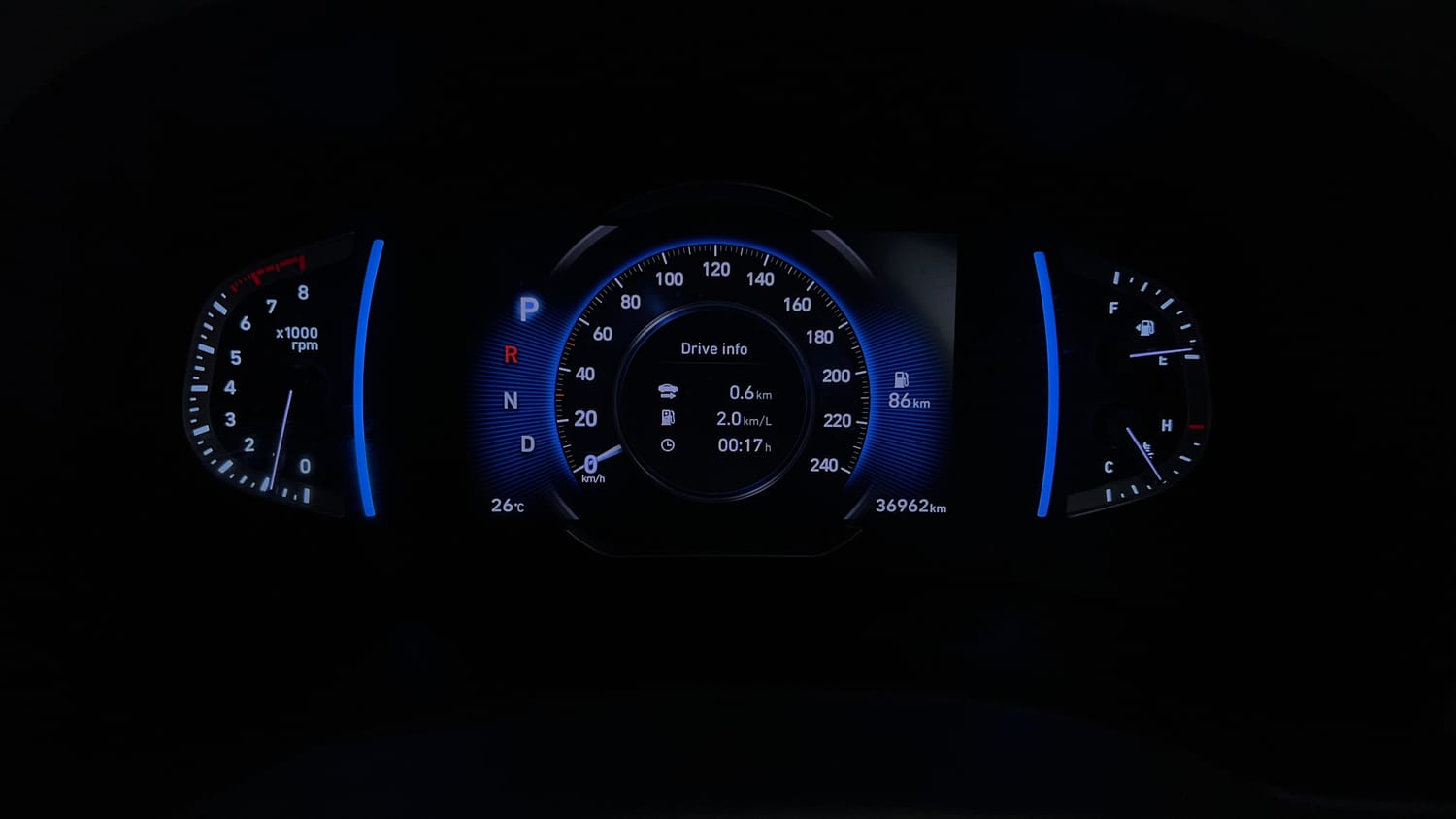Used 2022 Hyundai Creta SX (O) 1.5 Petrol IVT Petrol Automatic interior CLUSTERMETER VIEW