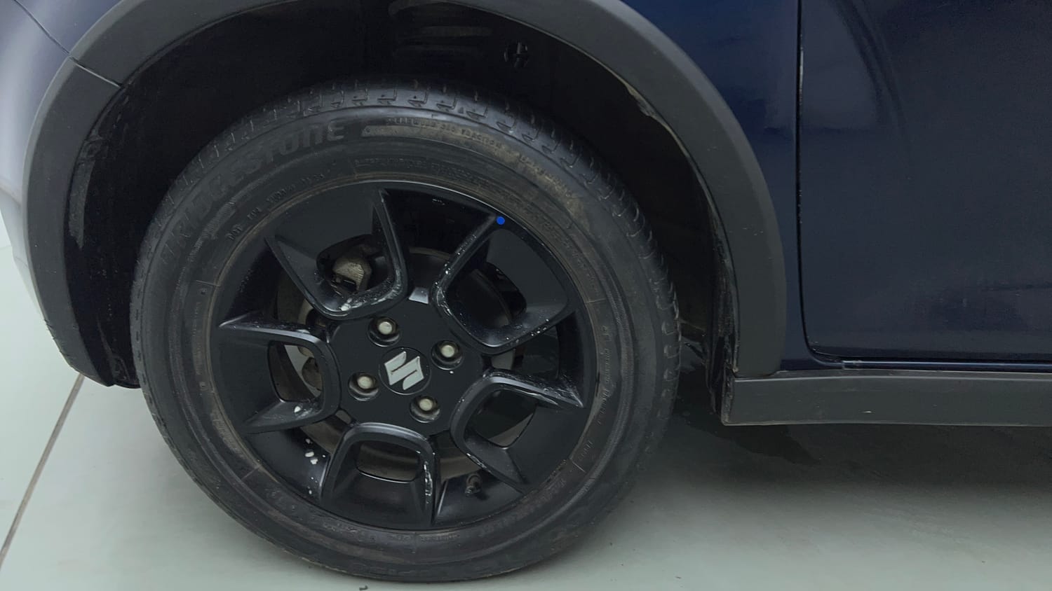 Used 2025 Maruti Suzuki Ignis Zeta 1.2 MT Petrol Manual tyres LEFT FRONT TYRE RIM VIEW