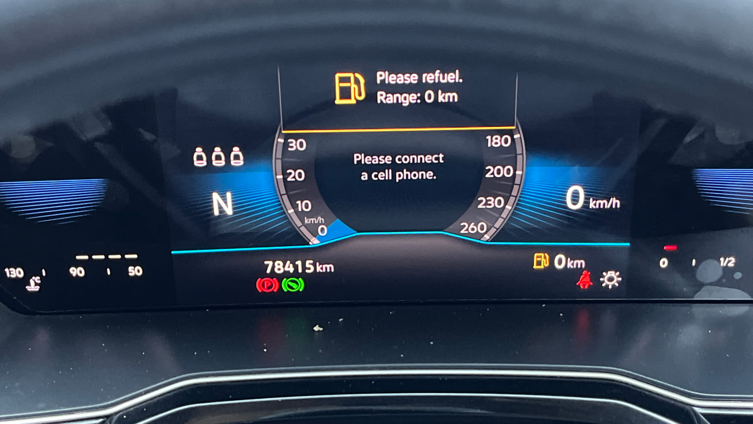 Used 2023 Volkswagen Virtus Topline 1.0 TSI AT Petrol Automatic interior CLUSTERMETER VIEW