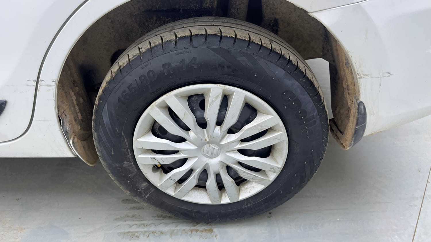 Used 2020 Maruti Suzuki Dzire VXi Petrol Manual tyres LEFT REAR TYRE RIM VIEW