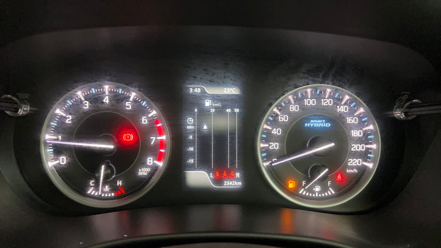 Used 2024 Maruti Suzuki Fronx Alpha 1.0L Turbo MT Petrol Manual interior CLUSTERMETER VIEW