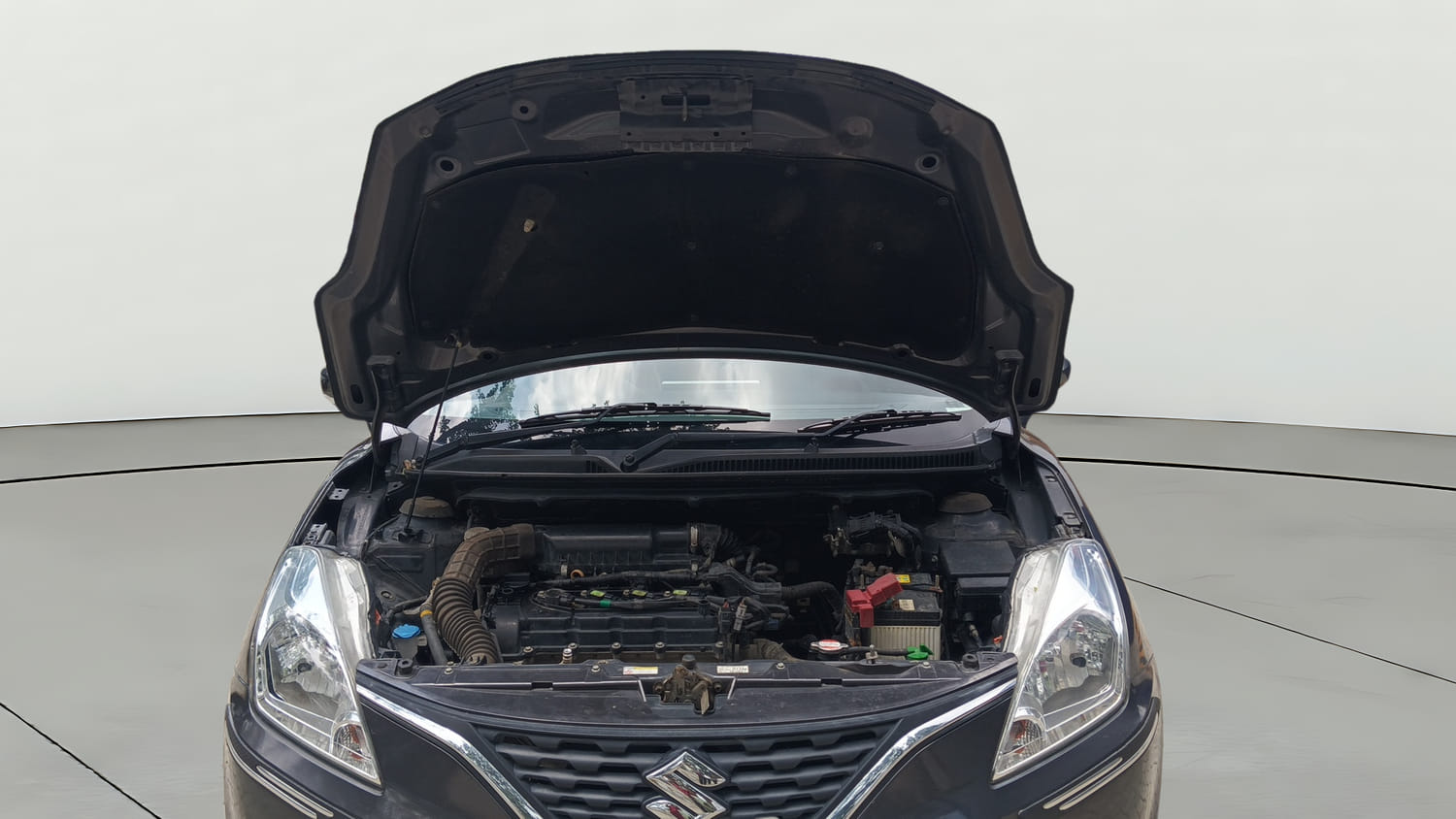 Used 2018 Maruti Suzuki Baleno Zeta 1.2 Petrol Manual engine ENGINE & BONNET OPEN FRONT VIEW