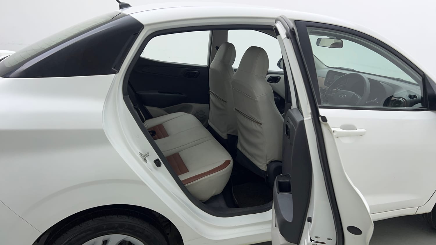 Used 2021 Hyundai Aura S 1.2 CNG Cng Manual interior RIGHT SIDE REAR DOOR CABIN VIEW