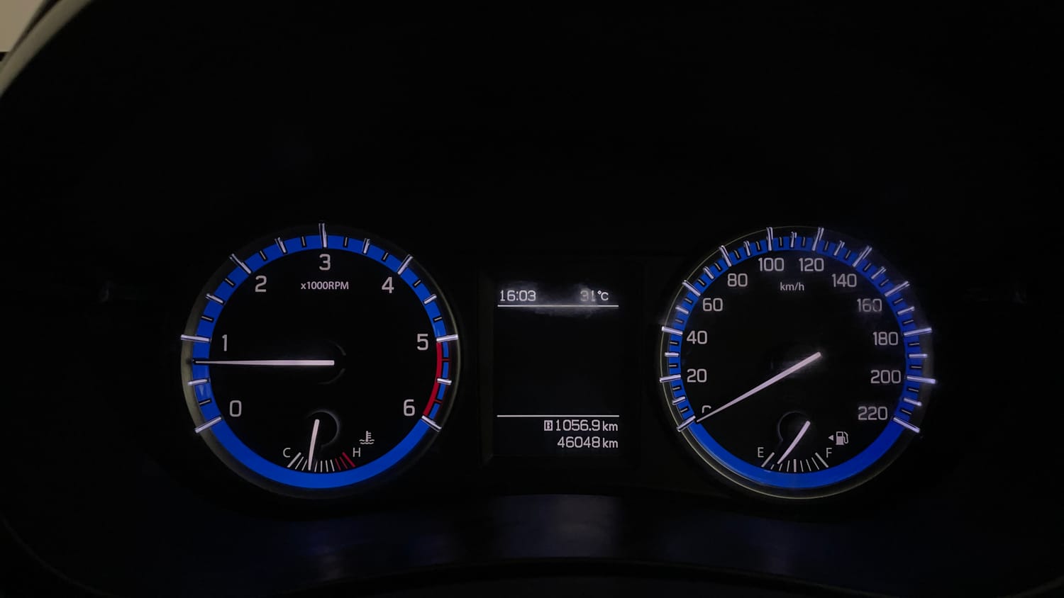 Used 2016 Maruti Suzuki S-Cross Zeta 1.3 Diesel Manual interior CLUSTERMETER VIEW