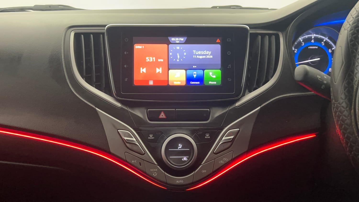 Used 2021 Maruti Suzuki Baleno Alpha Petrol Manual interior MUSIC SYSTEM & AC CONTROL VIEW