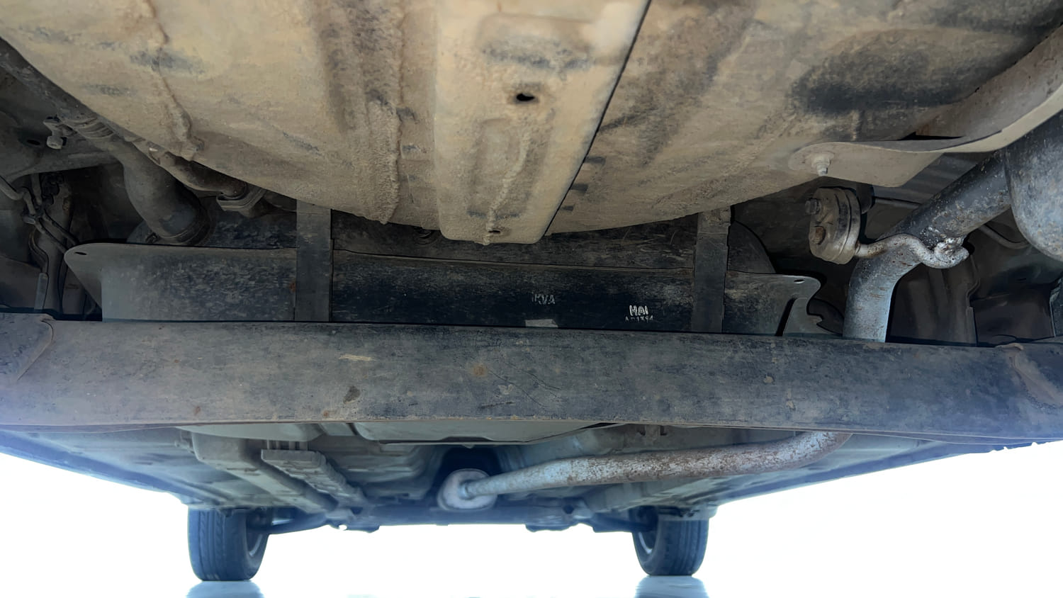 Used 2013 Hyundai Grand i10 Asta 1.2 Kappa VTVT Petrol Manual extra REAR UNDERBODY VIEW (TAKEN FROM REAR)