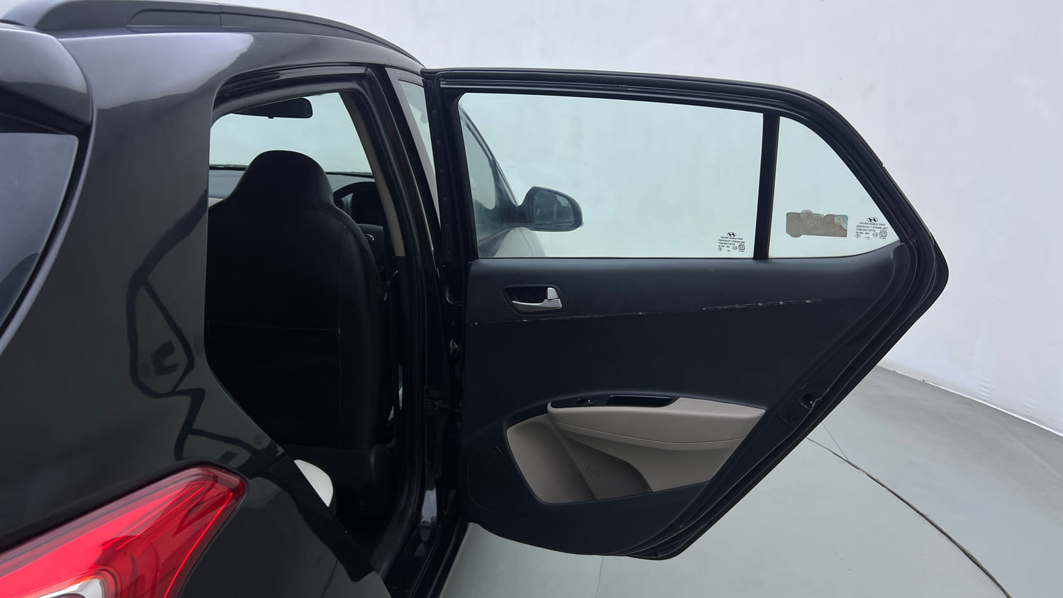 Used 2013 Hyundai Grand i10 Asta 1.2 Kappa VTVT Petrol Manual interior RIGHT REAR DOOR OPEN VIEW
