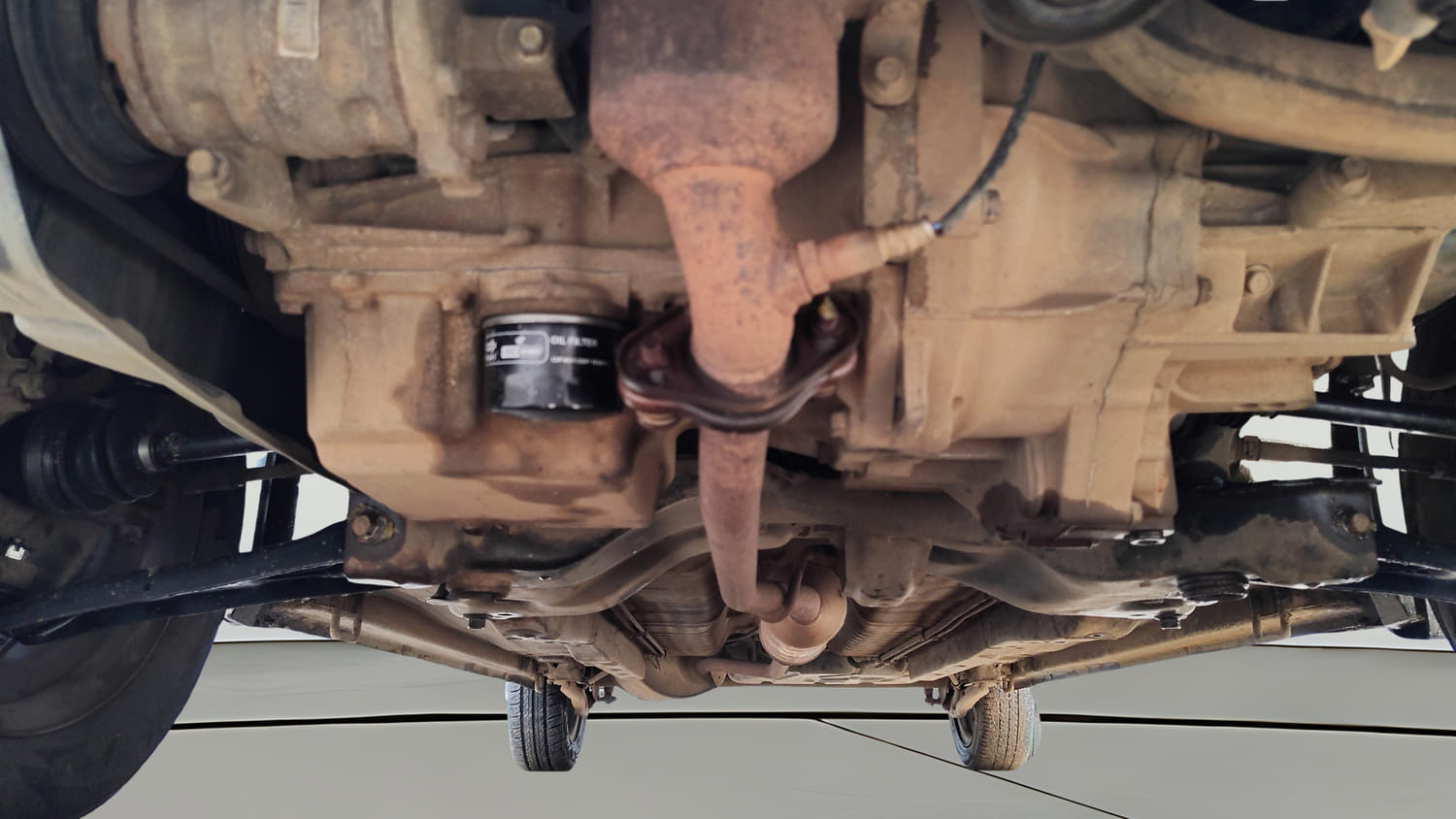 Used 2017 Maruti Suzuki Wagon R VXI Petrol Manual extra FRONT LEFT UNDERBODY VIEW
