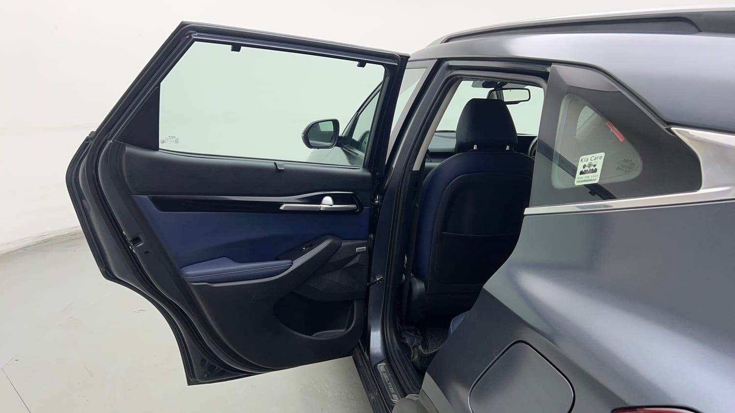 Used 2022 Kia Seltos X Line 1.4 DCT Petrol Automatic interior LEFT REAR DOOR OPEN VIEW
