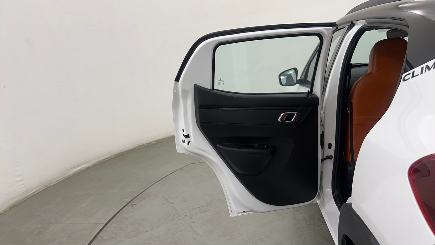 Used 2022 Renault Kwid CLIMBER 1.0 AMT (O) Dual Tone Petrol Automatic interior LEFT REAR DOOR OPEN VIEW