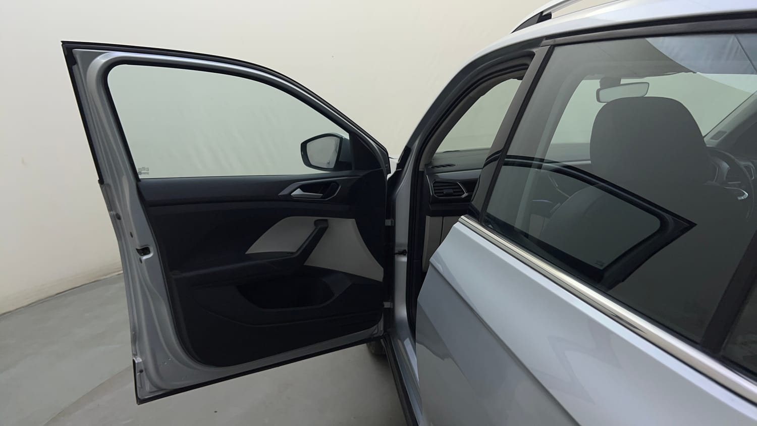 Used 2023 Volkswagen Taigun Topline 1.0 TSI AT Petrol Automatic interior LEFT FRONT DOOR OPEN VIEW