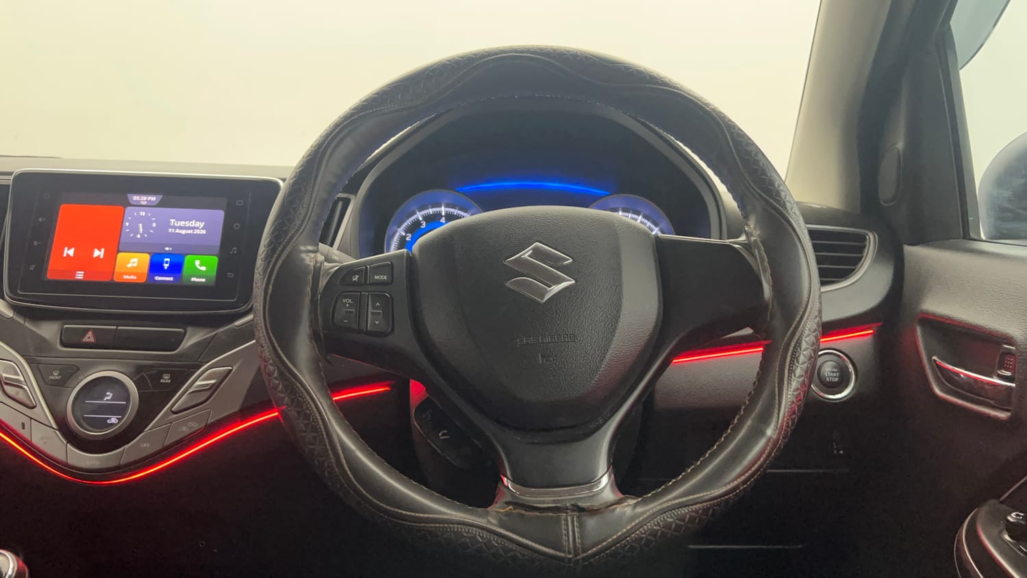 Used 2021 Maruti Suzuki Baleno Alpha Petrol Manual interior STEERING VIEW