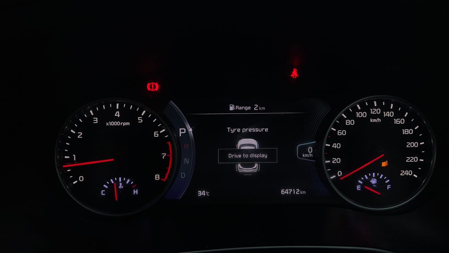 Used 2022 Kia Seltos X Line 1.4 DCT Petrol Automatic interior CLUSTERMETER VIEW