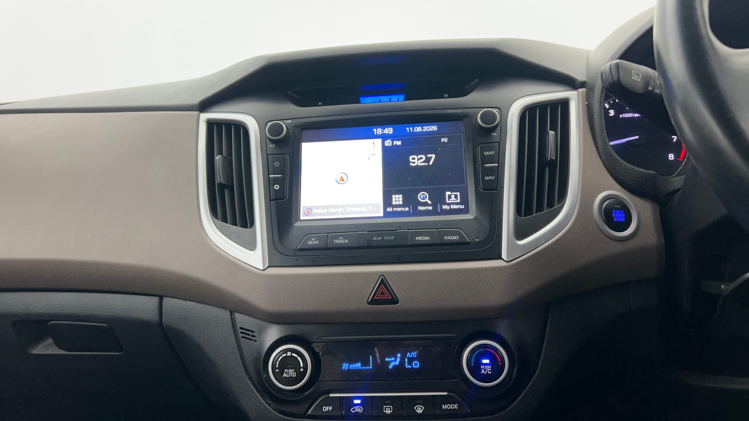 Used 2019 Hyundai Creta SX 1.6 Petrol Petrol Manual interior MUSIC SYSTEM & AC CONTROL VIEW