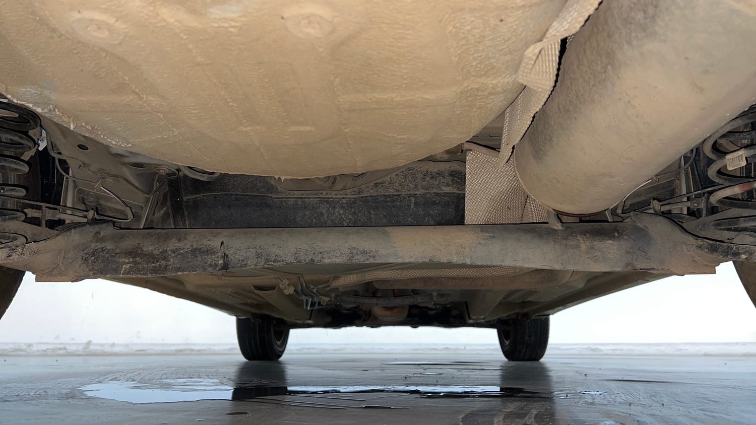Used 2021 Ford Figo Aspire Titanium Plus 1.2 Ti-VCT Petrol Manual extra REAR UNDERBODY VIEW (TAKEN FROM REAR)